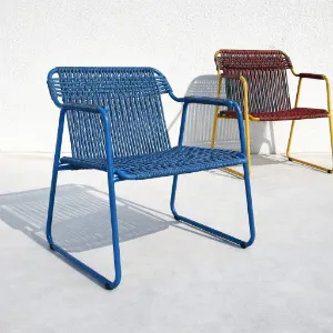 Modern Metal İskeletli Halattan Örgü Bahçe Sandalyesi | Dayanıklı ve Şık Tasarım