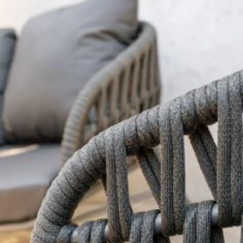 Örgü İpli Modern Balkon ve Bahçe Sandalyesi