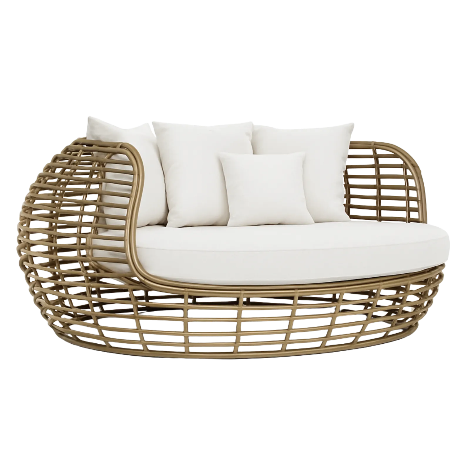 Yuvarlak İkili Dış Mekan Berjer Modern Lounge Koltuk